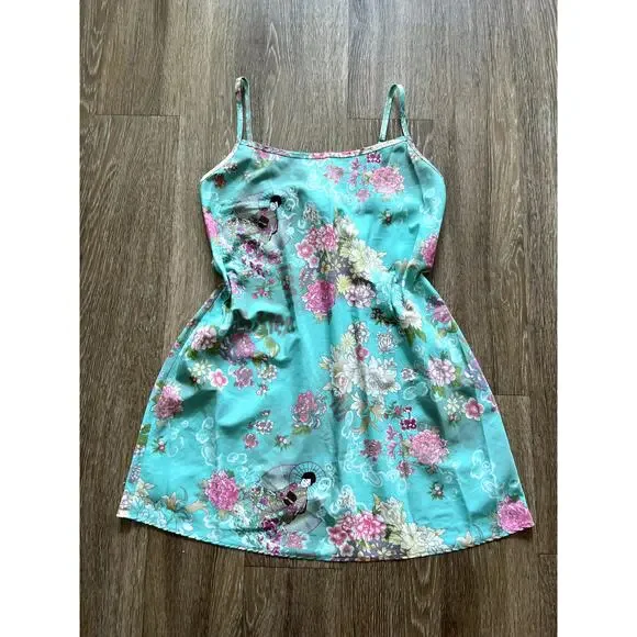 2005 Aqua Floral Slip Inspired by Phoebe Halliwell on Charmed - Picture 2 of 8